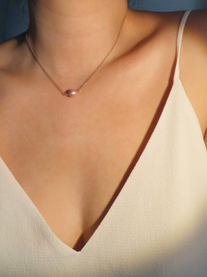 Alana Pearl Necklace - Rose Gold-Jewelry-QuazarJewelry