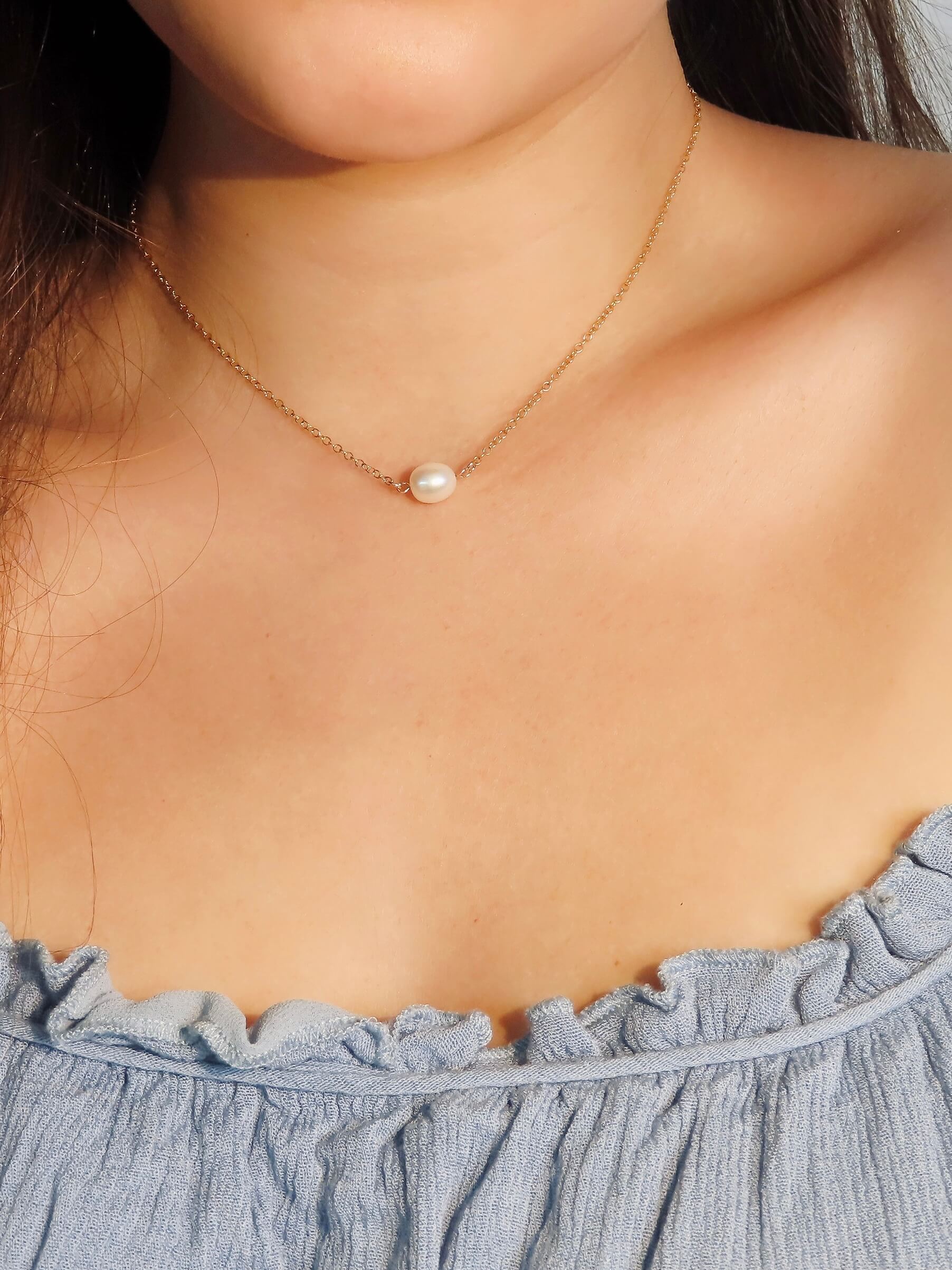 Aquata Pearl Necklace-Jewelry-QuazarJewelry